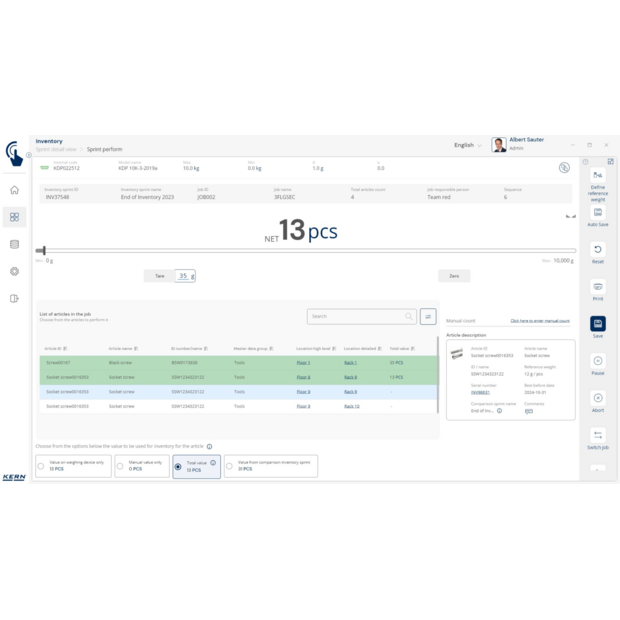 Balance d‘inventaire KERN CKE 3600-2-Inventory