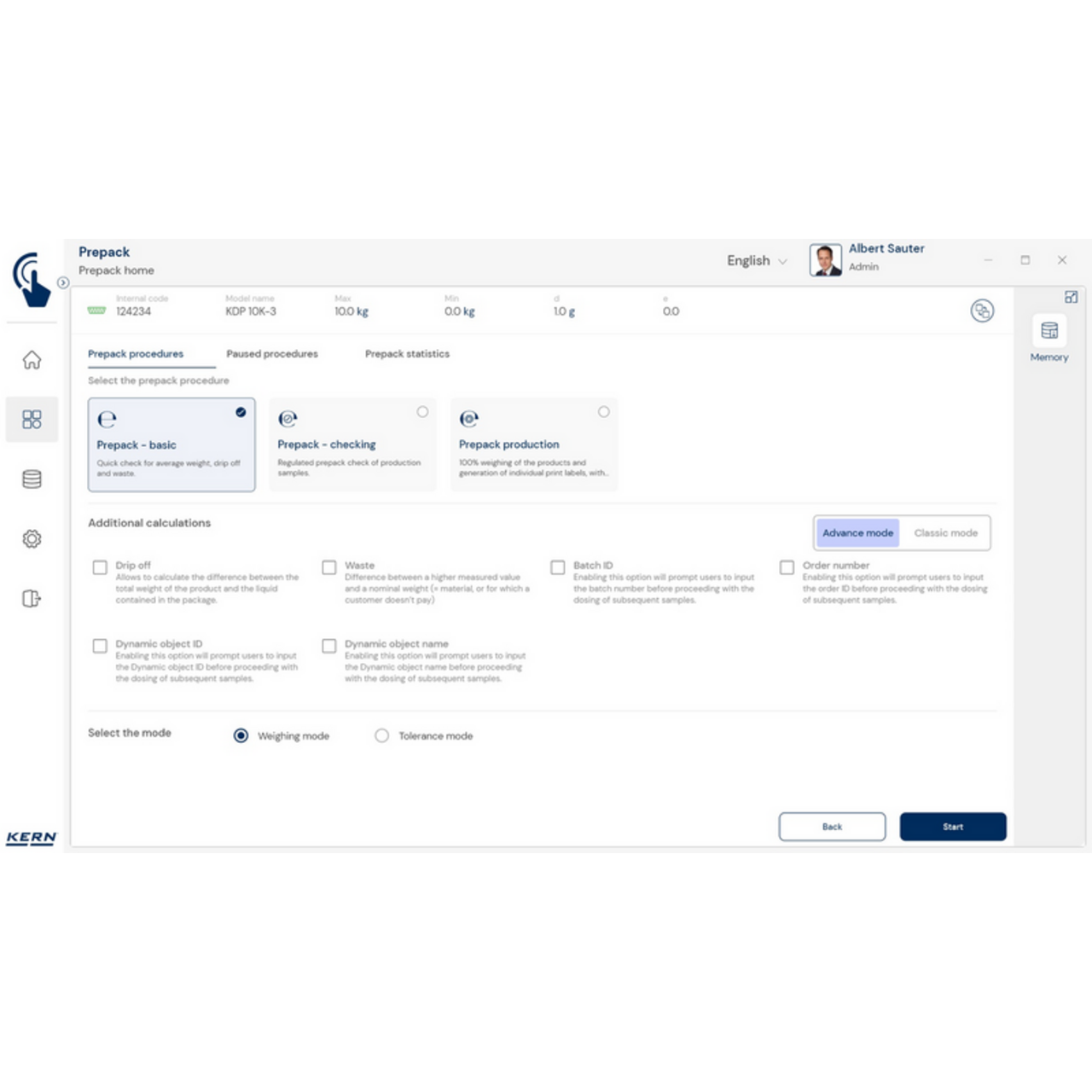 KERN EasyTouch SET-17 PrePack