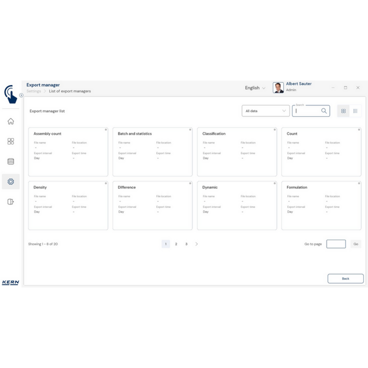 KERN EasyTouch SET-37 Export Manager