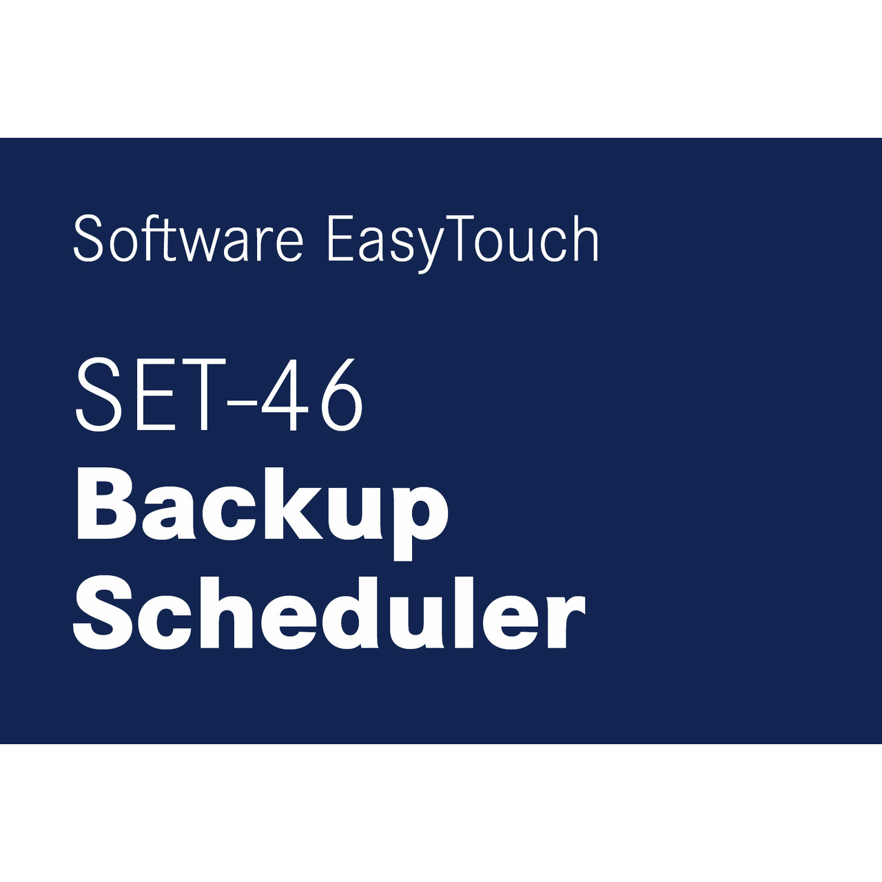 KERN EasyTouch SET-46 Backup Scheduler