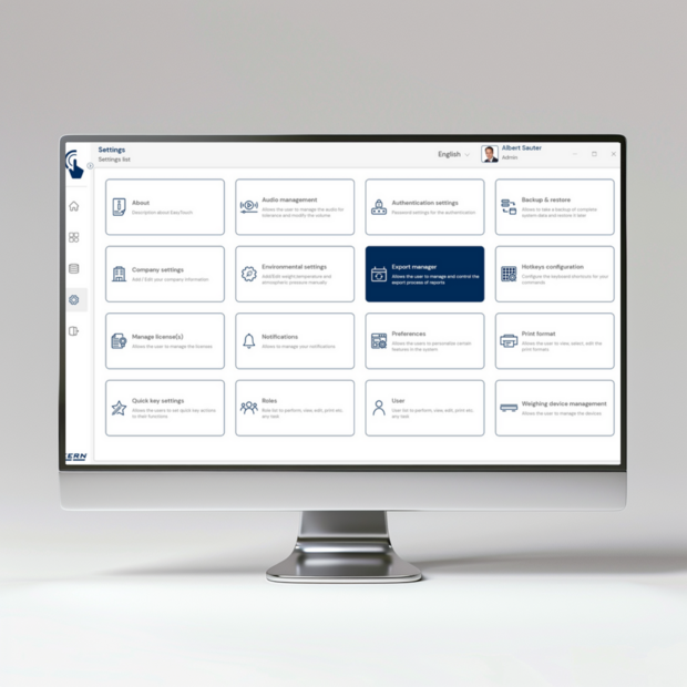 KERN EasyTouch SET-37 Export Manager