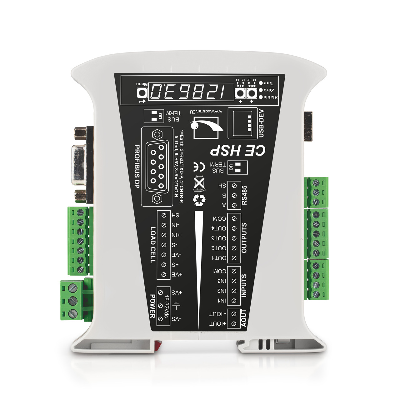 Boîtier d’évaluation (module pour rail DIN) KERN CE HSP