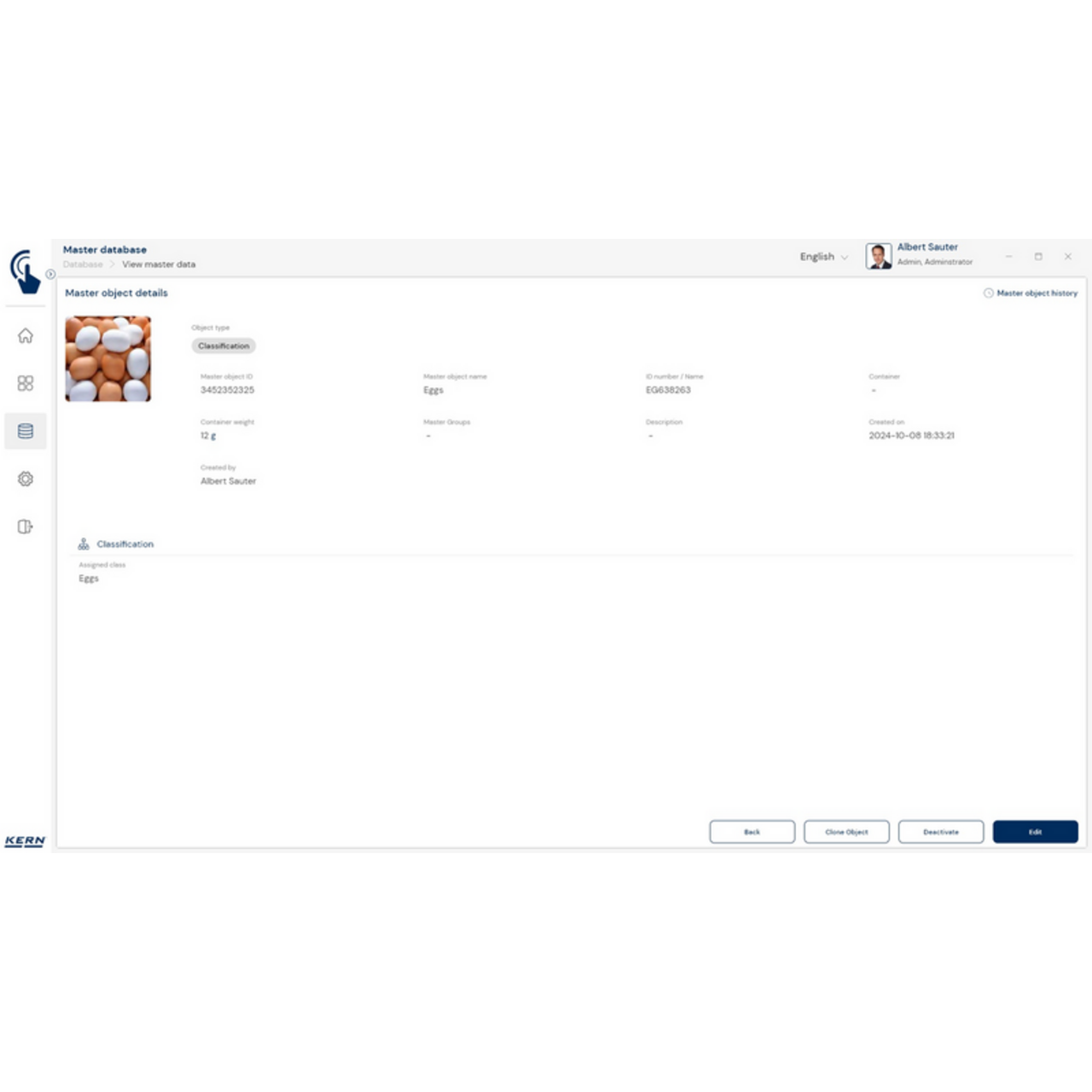 KERN EasyTouch SET-06 Classification